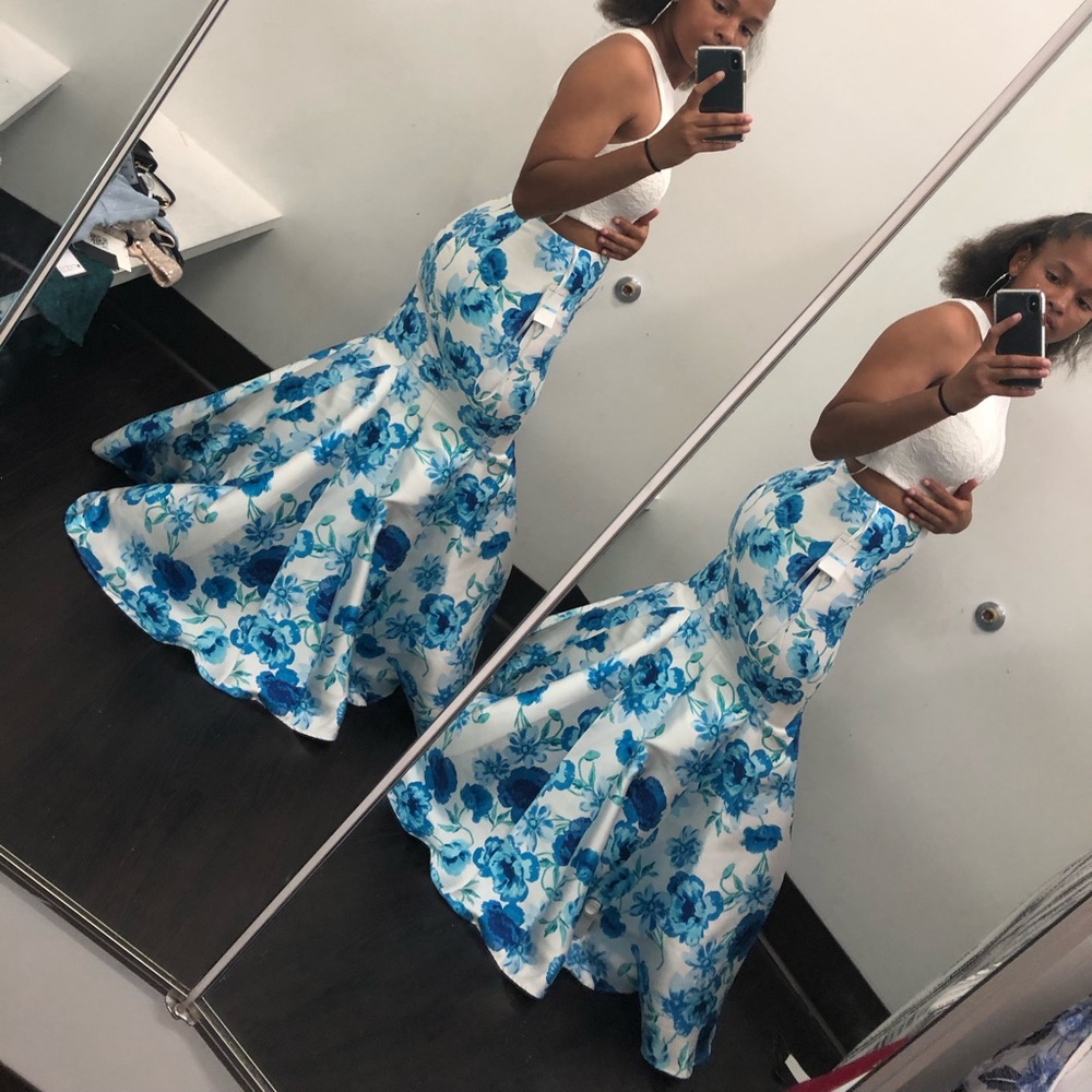 2 Piece Mermaid Prom Dress
